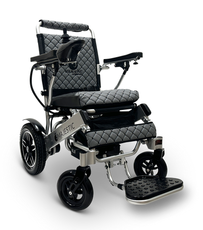 MAJESTIC IQ-8000 Remote Controlled Lightweight Electric Wheelchair Silver Gray