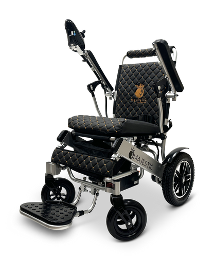 MAJESTIC IQ-8000 Remote Controlled Lightweight Electric Wheelchair Silver Black