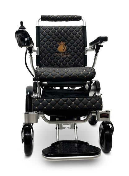 MAJESTIC IQ-8000 Remote Controlled Lightweight Electric Wheelchair Silver Black
