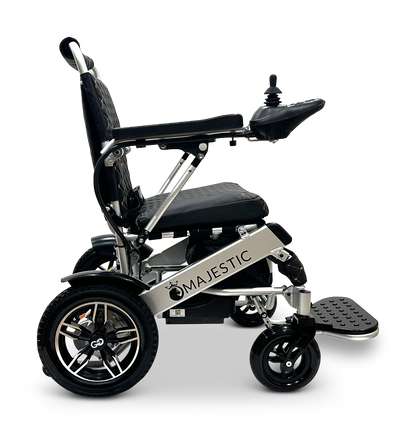 MAJESTIC IQ-8000 Remote Controlled Lightweight Electric Wheelchair Silver Black