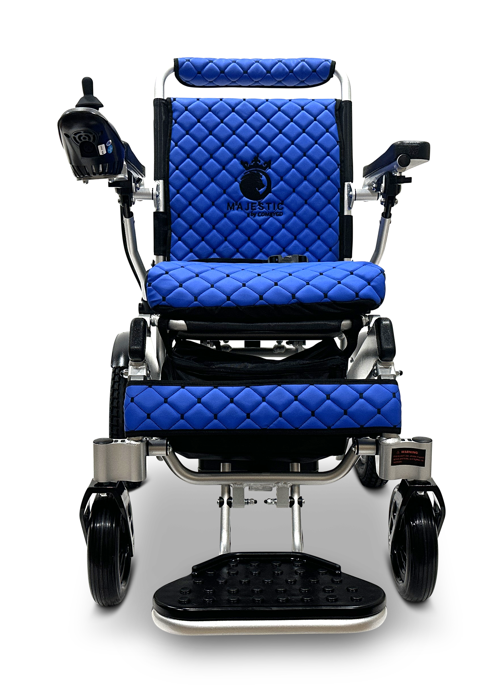 MAJESTIC IQ-8000 Remote Controlled Lightweight Electric Wheelchair Silver Blue