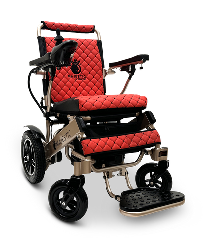 MAJESTIC IQ-8000 Remote Controlled Lightweight Electric Wheelchair Bronze Red