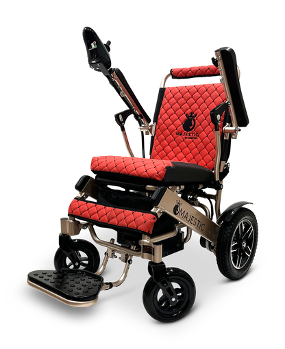 MAJESTIC IQ-8000 Remote Controlled Lightweight Electric Wheelchair Bronze Red