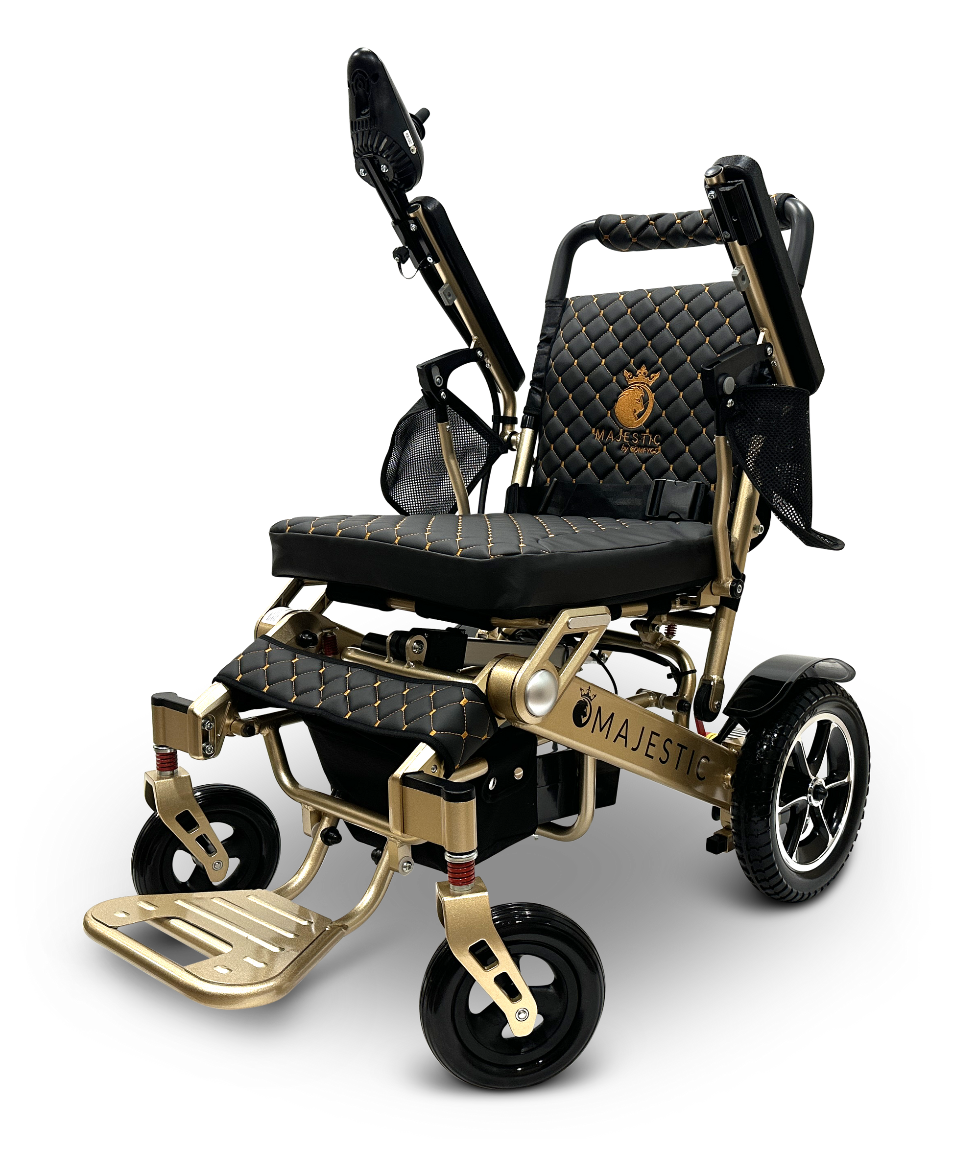 MAJESTIC IQ-7000 Auto Folding Remote Controlled Electric Wheelchair Bronze Black