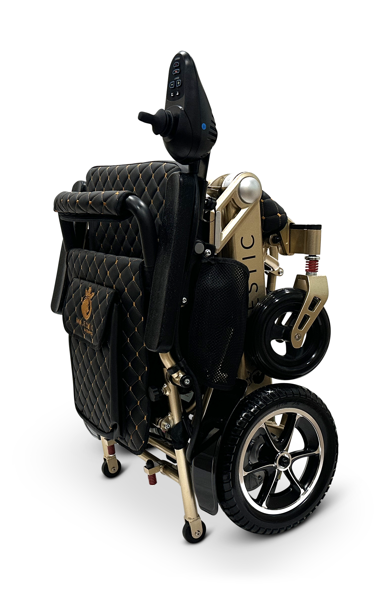 MAJESTIC IQ-7000 Auto Folding Remote Controlled Electric Wheelchair Bronze Black