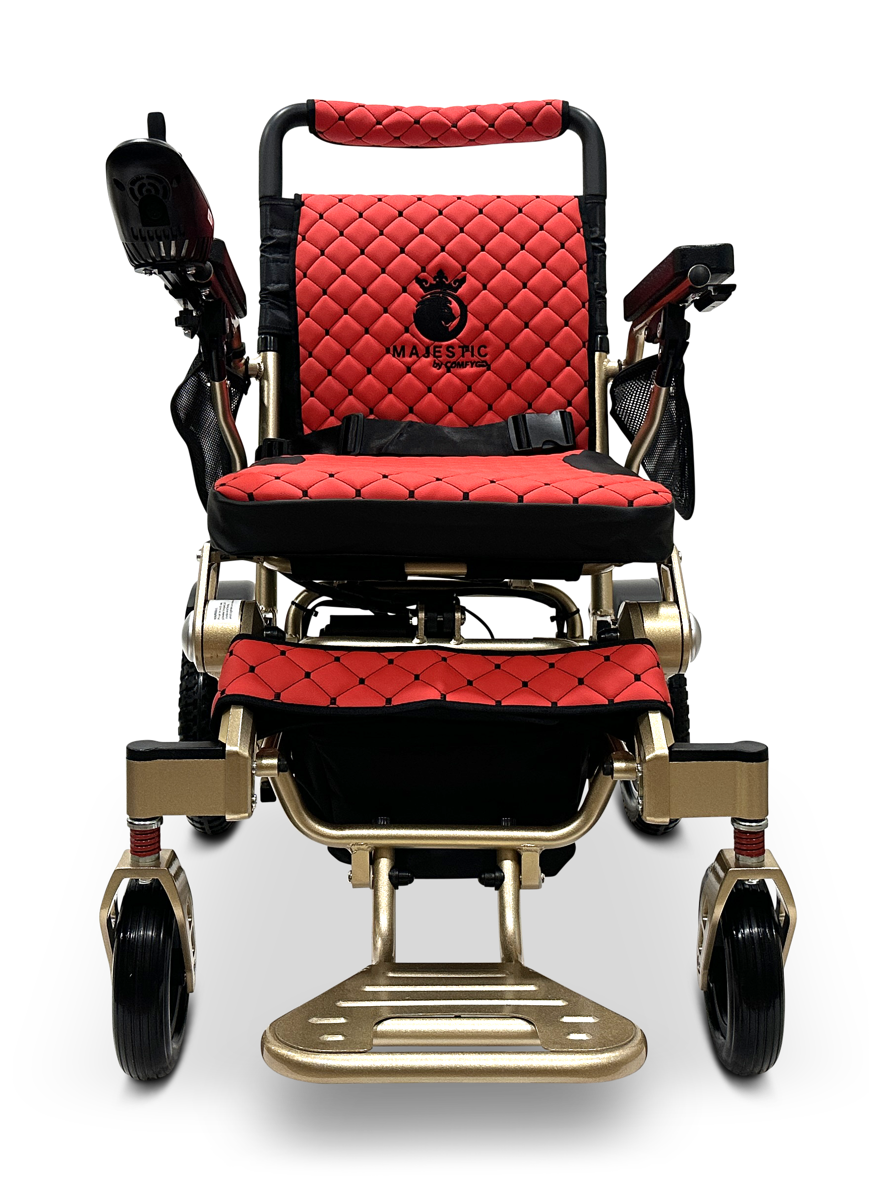 MAJESTIC IQ-7000 Auto Folding Remote Controlled Electric Wheelchair Bronze Red