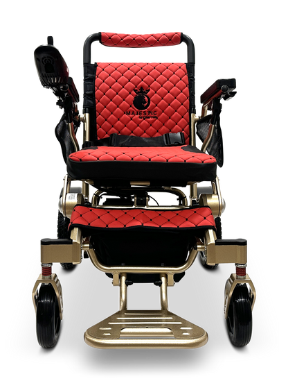 MAJESTIC IQ-7000 Auto Folding Remote Controlled Electric Wheelchair Bronze Red