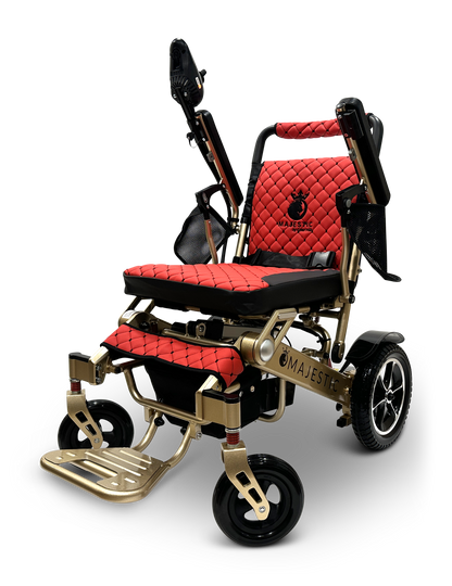 MAJESTIC IQ-7000 Auto Folding Remote Controlled Electric Wheelchair Bronze Red