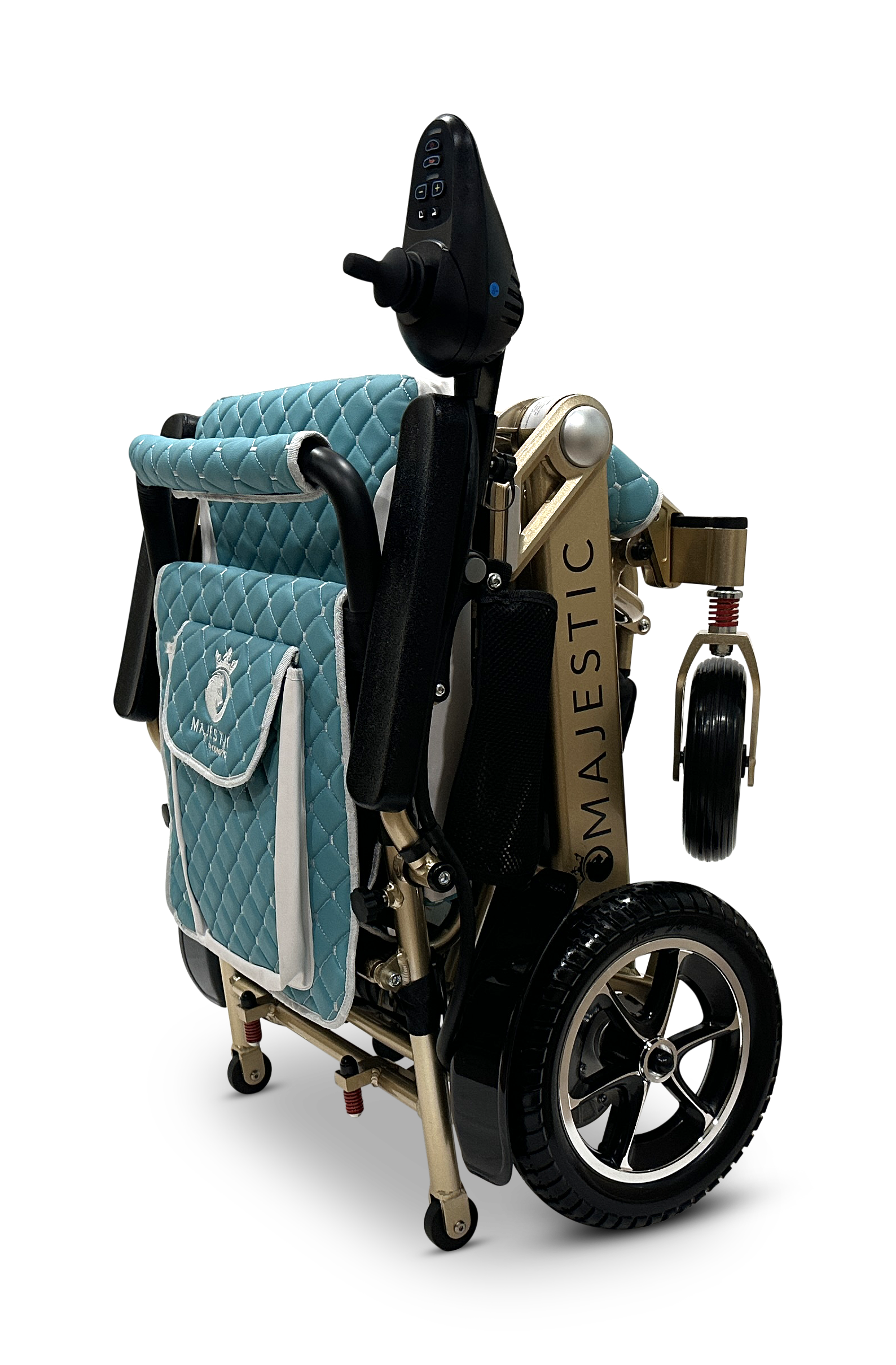 MAJESTIC IQ-7000 Auto Folding Remote Controlled Electric Wheelchair Bronze Teal