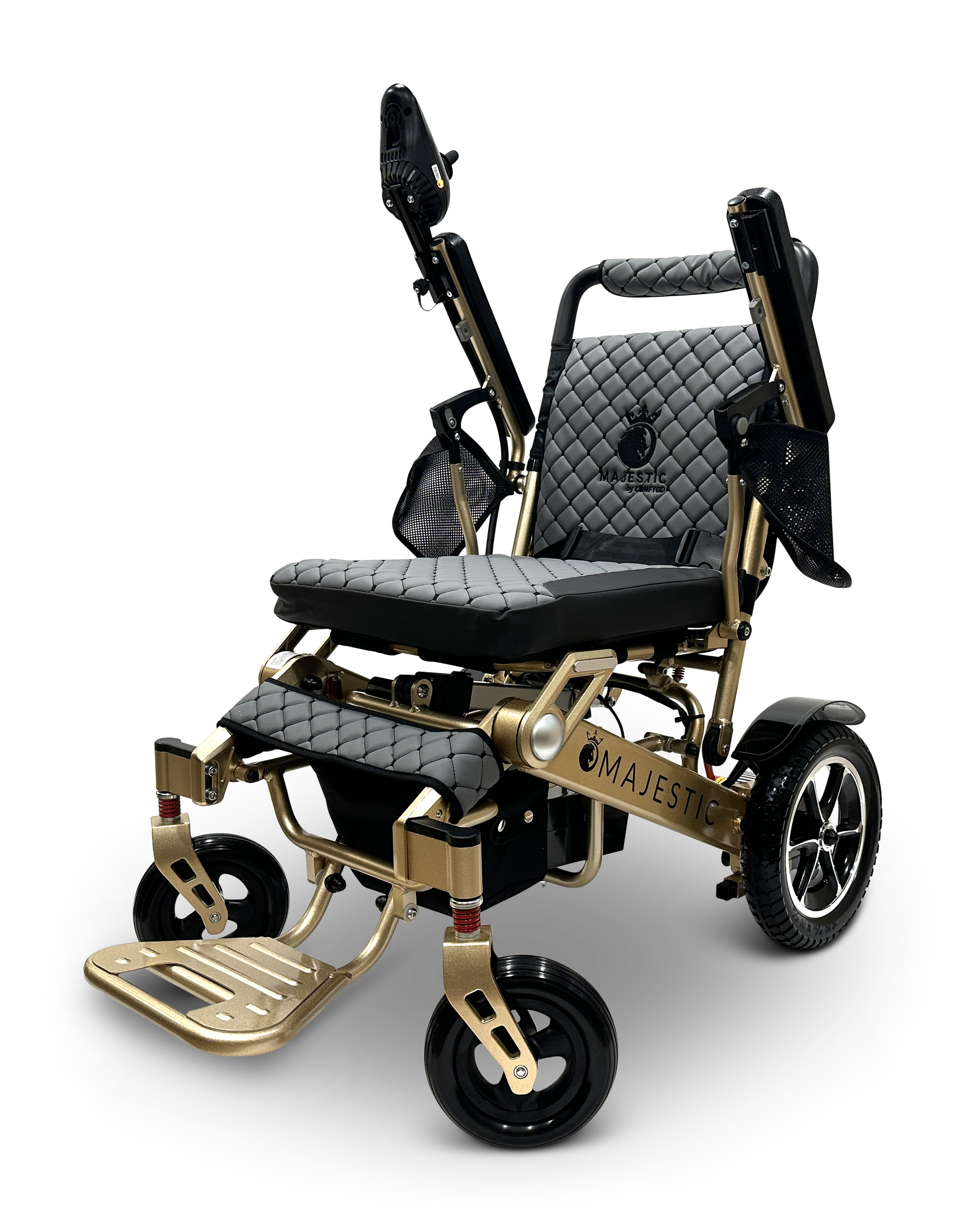 MAJESTIC IQ-7000 Auto Folding Remote Controlled Electric Wheelchair Bronze Gray