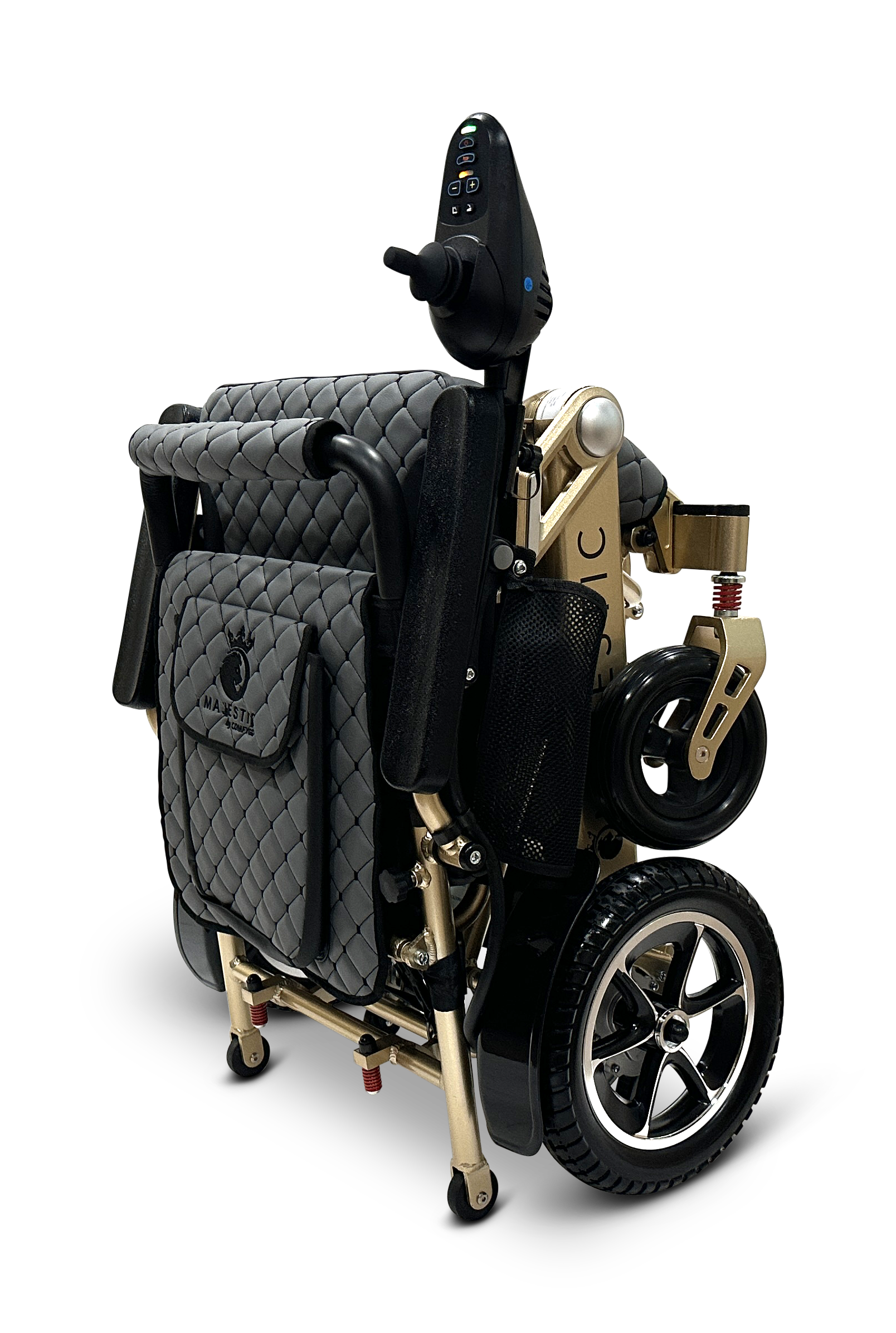 MAJESTIC IQ-7000 Auto Folding Remote Controlled Electric Wheelchair Bronze Gray