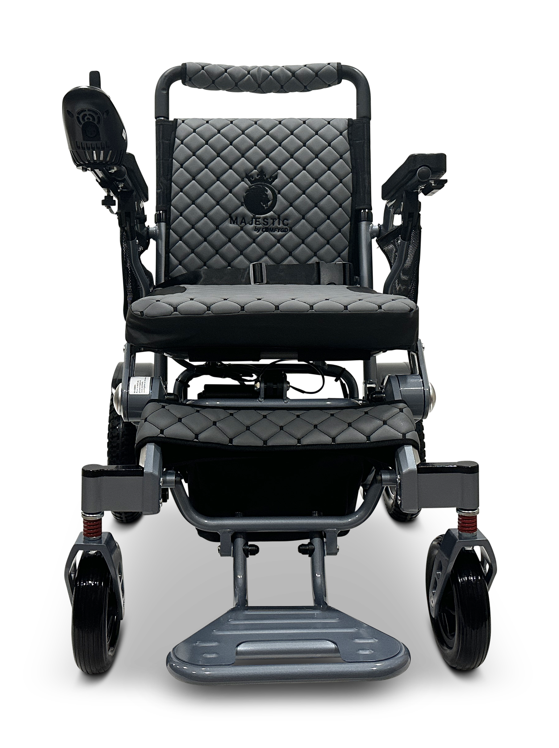 MAJESTIC IQ-7000 Auto Folding Remote Controlled Electric Wheelchair Silver Gray