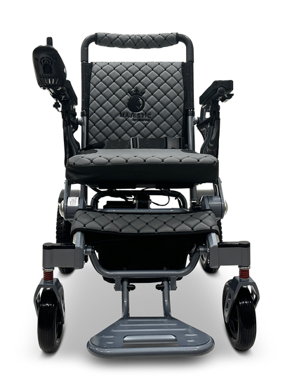 MAJESTIC IQ-7000 Auto Folding Remote Controlled Electric Wheelchair Silver Gray