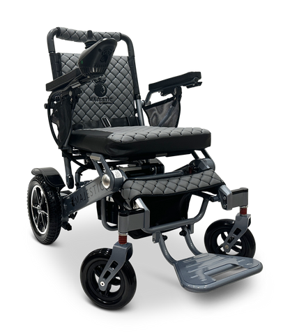 MAJESTIC IQ-7000 Auto Folding Remote Controlled Electric Wheelchair Silver Gray