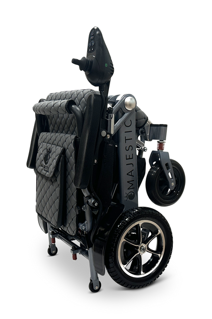 MAJESTIC IQ-7000 Auto Folding Remote Controlled Electric Wheelchair Silver Gray