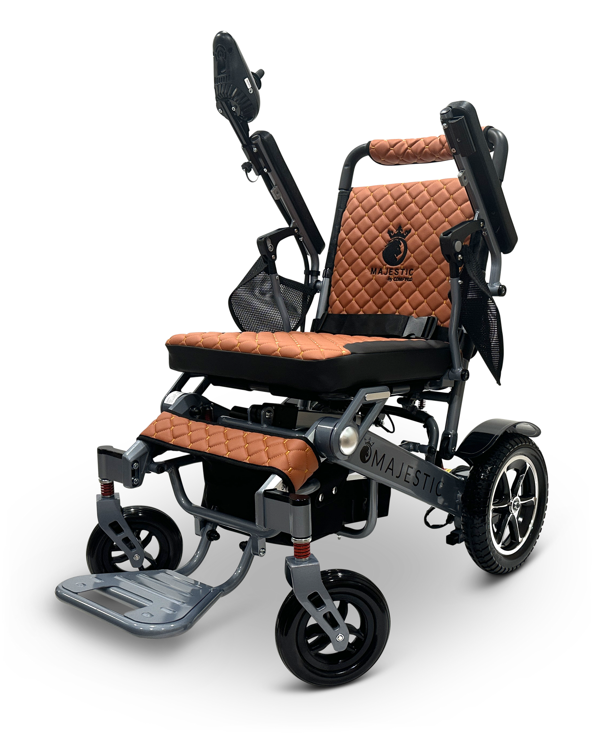MAJESTIC IQ-7000 Auto Folding Remote Controlled Electric Wheelchair Silver Taba