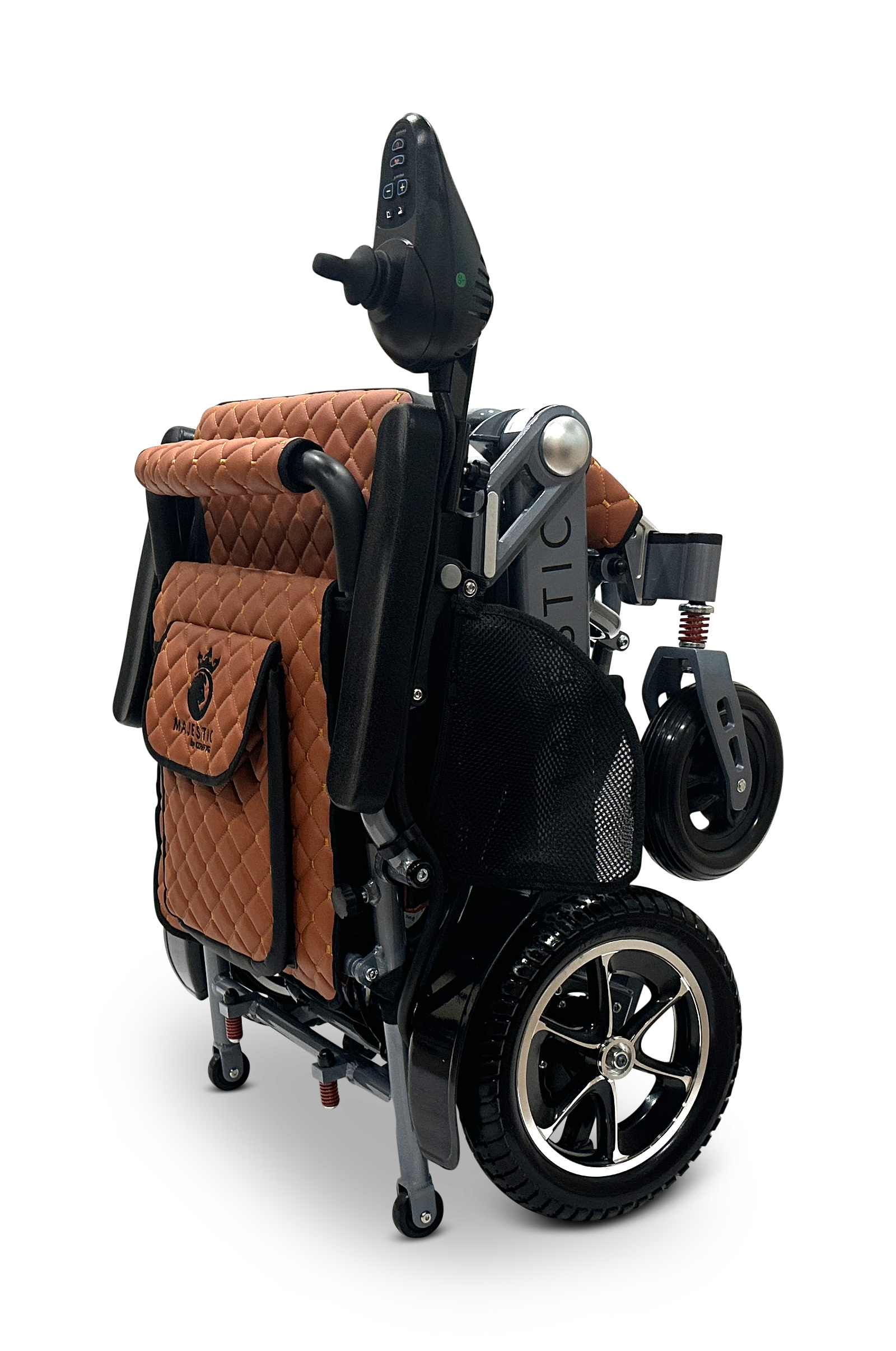MAJESTIC IQ-7000 Auto Folding Remote Controlled Electric Wheelchair Silver Taba