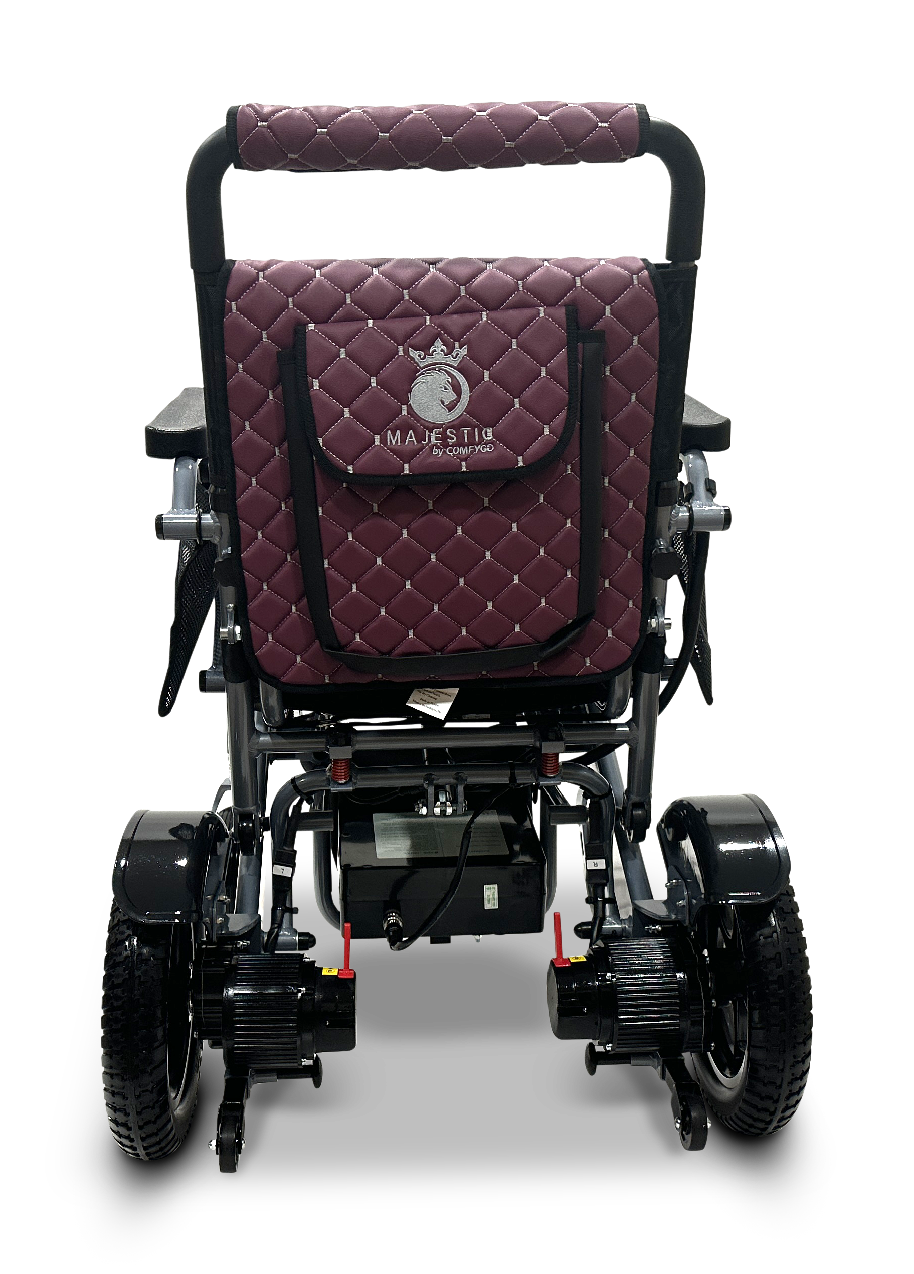 MAJESTIC IQ-7000 Auto Folding Remote Controlled Electric Wheelchair Silver Purple