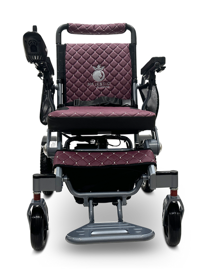 MAJESTIC IQ-7000 Auto Folding Remote Controlled Electric Wheelchair Silver Purple