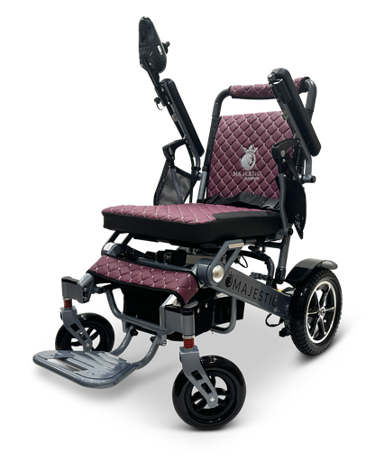 MAJESTIC IQ-7000 Auto Folding Remote Controlled Electric Wheelchair Silver Purple