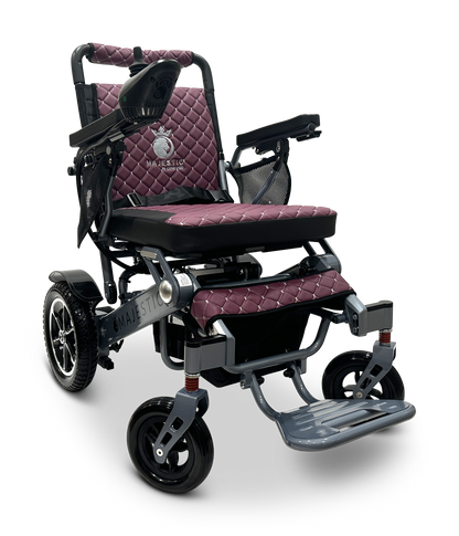 MAJESTIC IQ-7000 Auto Folding Remote Controlled Electric Wheelchair Silver Purple