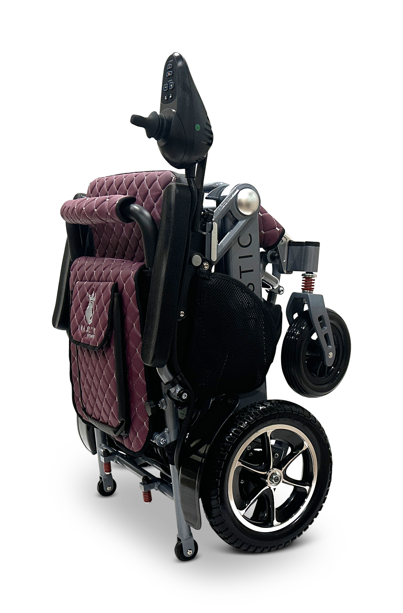 MAJESTIC IQ-7000 Auto Folding Remote Controlled Electric Wheelchair Silver Purple