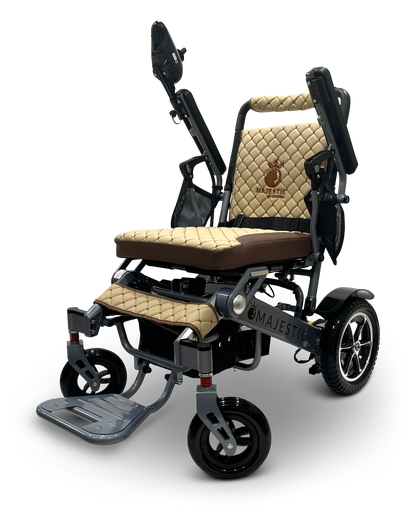 MAJESTIC IQ-7000 Auto Folding Remote Controlled Electric Wheelchair Silver Coffee