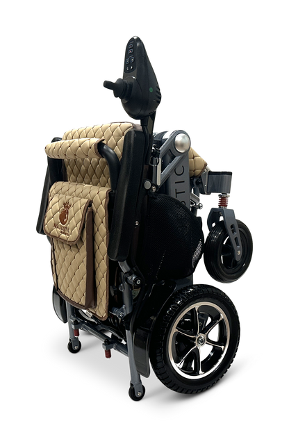MAJESTIC IQ-7000 Auto Folding Remote Controlled Electric Wheelchair Silver Coffee