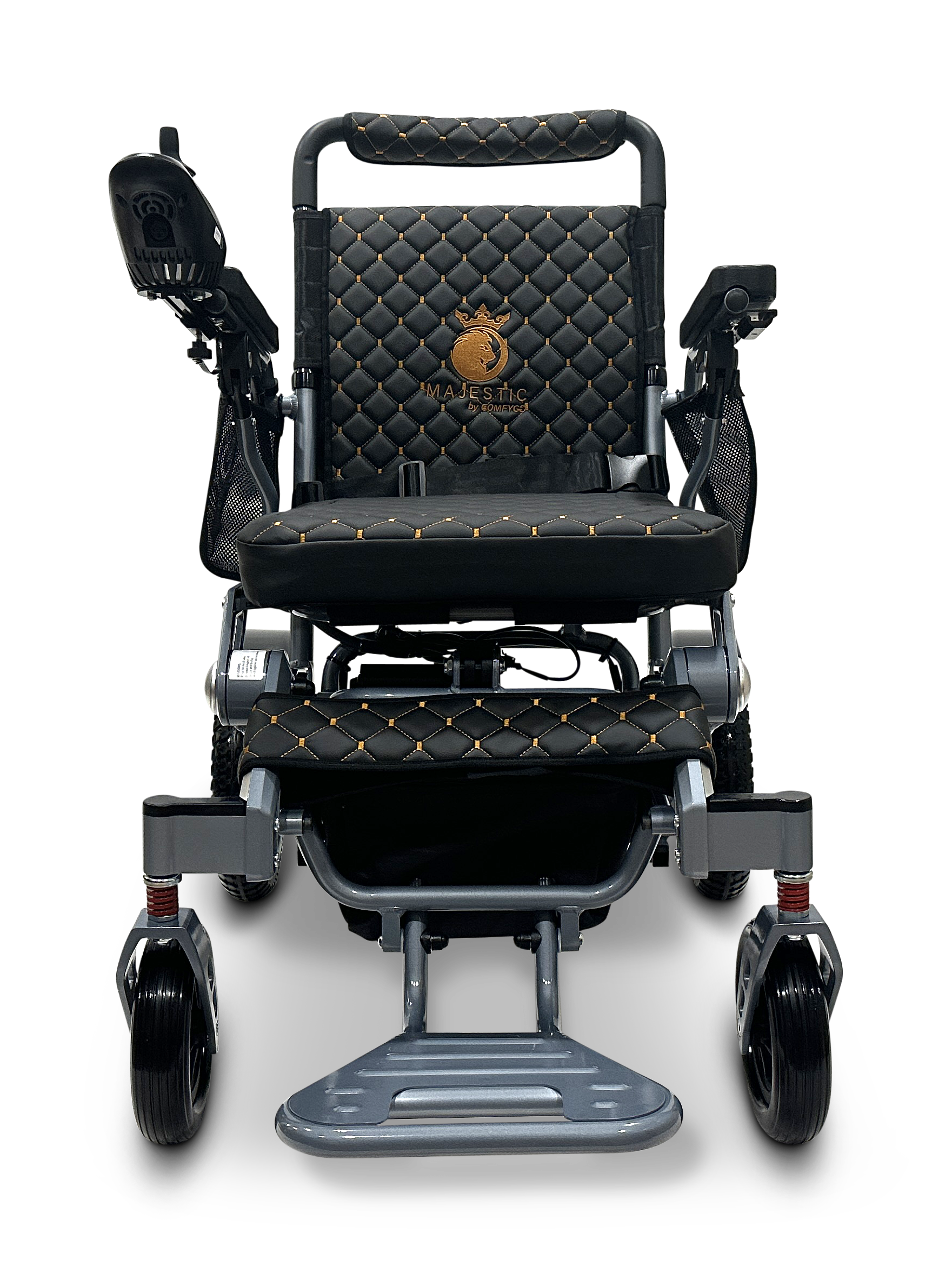 MAJESTIC IQ-7000 Auto Folding Remote Controlled Electric Wheelchair Silver Black