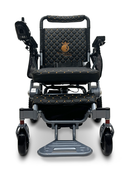 MAJESTIC IQ-7000 Auto Folding Remote Controlled Electric Wheelchair Silver Black