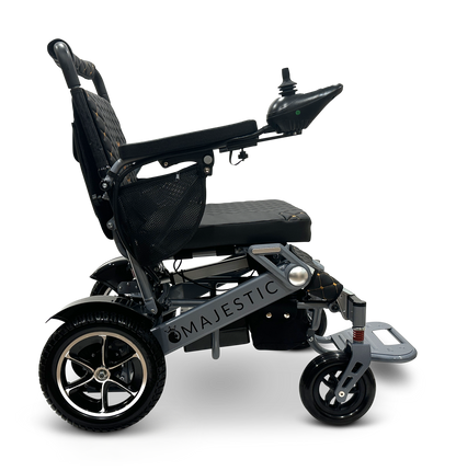 MAJESTIC IQ-7000 Auto Folding Remote Controlled Electric Wheelchair Silver Black