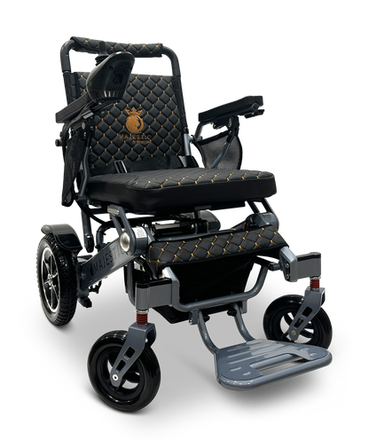 MAJESTIC IQ-7000 Auto Folding Remote Controlled Electric Wheelchair Silver Black