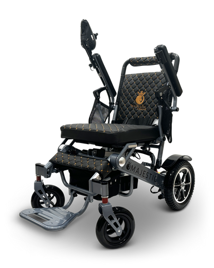 MAJESTIC IQ-7000 Auto Folding Remote Controlled Electric Wheelchair Silver Black