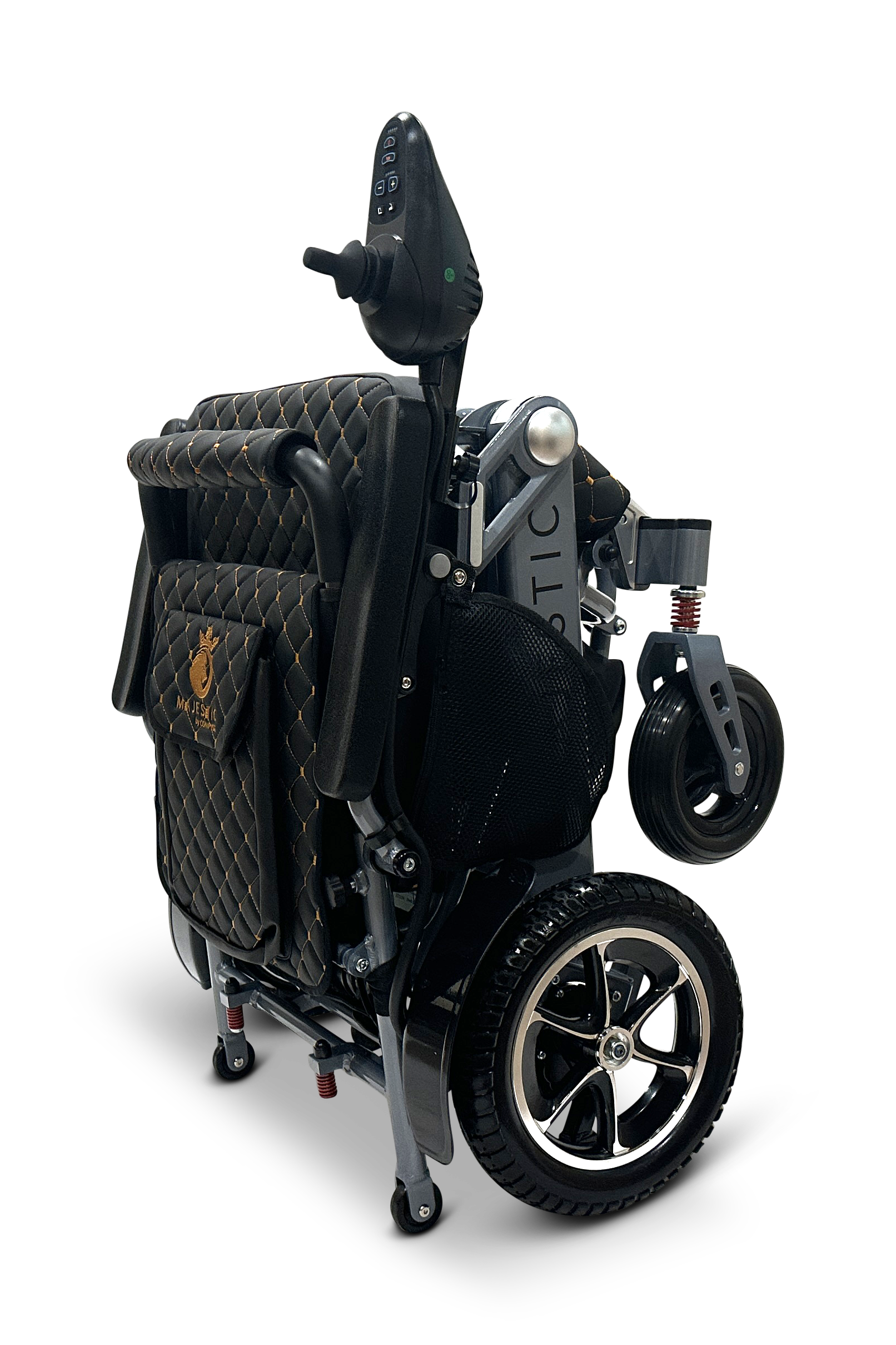 MAJESTIC IQ-7000 Auto Folding Remote Controlled Electric Wheelchair Silver Black