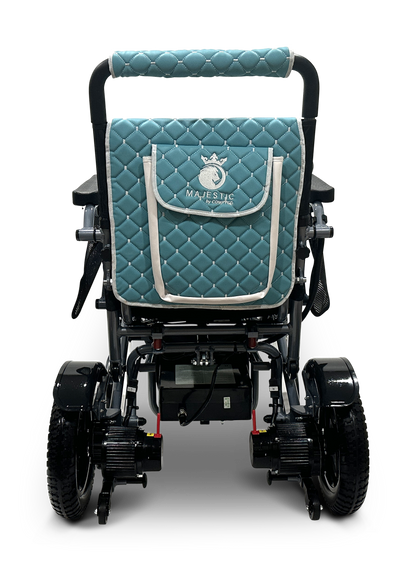 MAJESTIC IQ-7000 Auto Folding Remote Controlled Electric Wheelchair Silver Teal