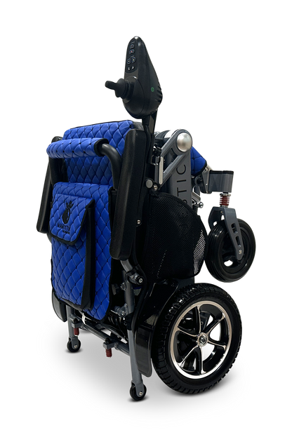 MAJESTIC IQ-7000 Auto Folding Remote Controlled Electric Wheelchair Silver Blue
