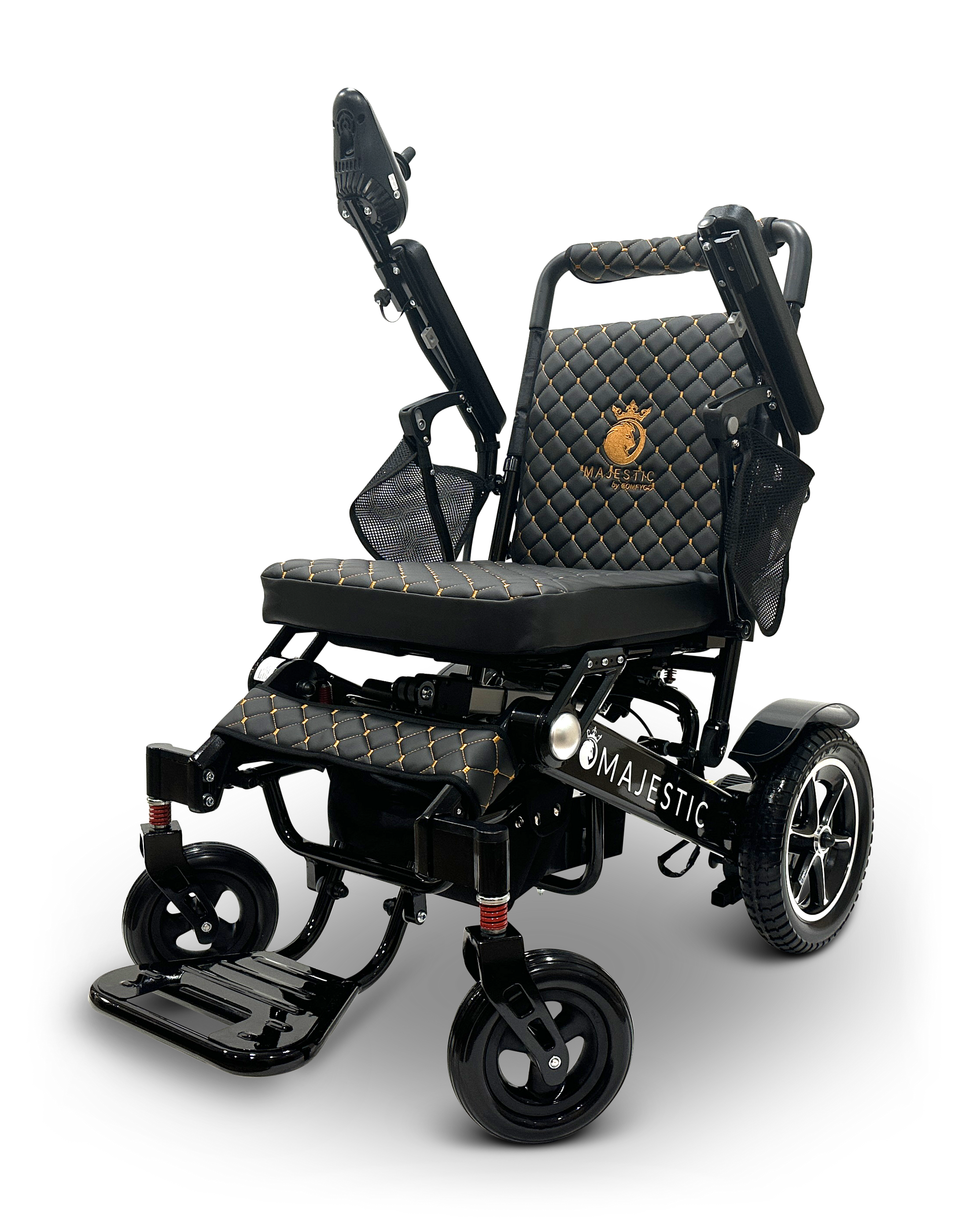 MAJESTIC IQ-7000 Auto Folding Remote Controlled Electric Wheelchair Black Black