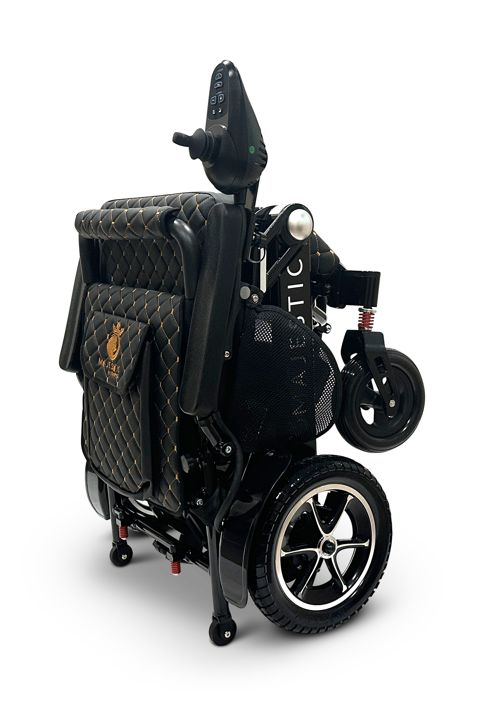 MAJESTIC IQ-7000 Auto Folding Remote Controlled Electric Wheelchair Black Black