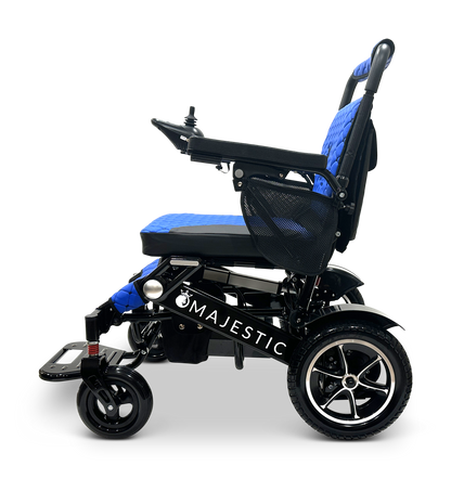 MAJESTIC IQ-7000 Auto Folding Remote Controlled Electric Wheelchair Black Blue