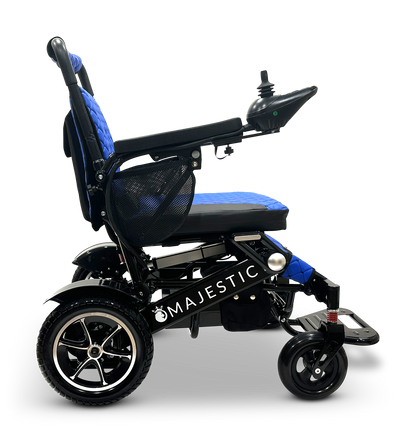 MAJESTIC IQ-7000 Auto Folding Remote Controlled Electric Wheelchair Black Blue