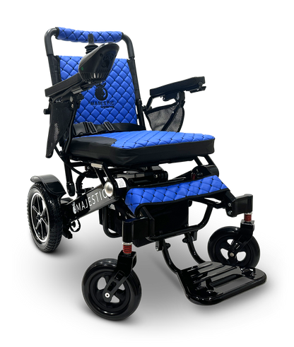 MAJESTIC IQ-7000 Auto Folding Remote Controlled Electric Wheelchair Black Blue