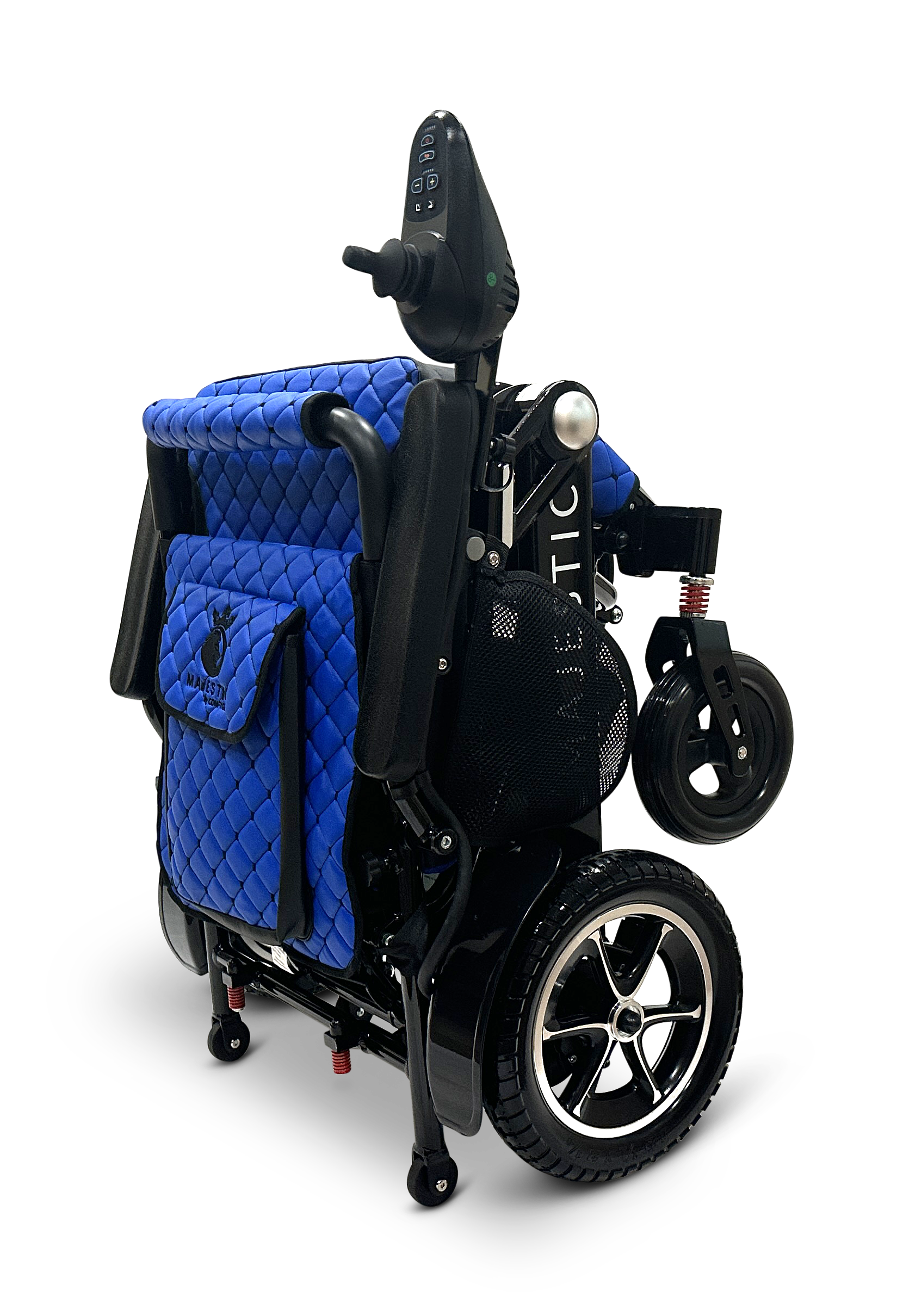 MAJESTIC IQ-7000 Auto Folding Remote Controlled Electric Wheelchair Black Blue