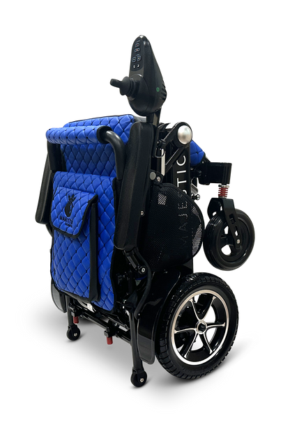 MAJESTIC IQ-7000 Auto Folding Remote Controlled Electric Wheelchair Black Blue