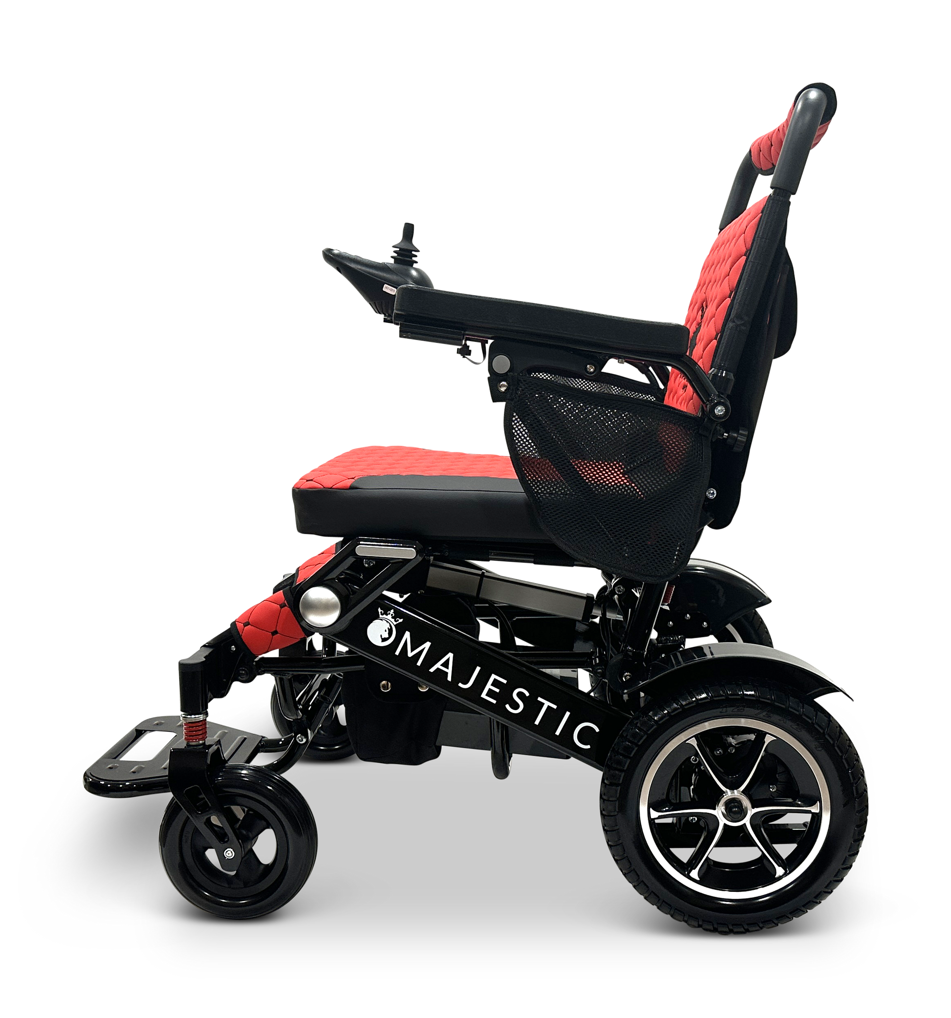 MAJESTIC IQ-7000 Auto Folding Remote Controlled Electric Wheelchair Black Red