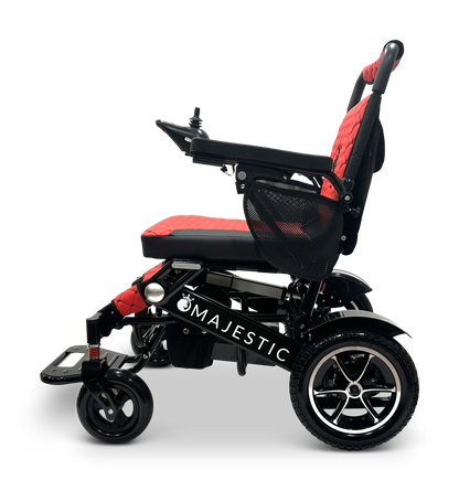 MAJESTIC IQ-7000 Auto Folding Remote Controlled Electric Wheelchair Black Red