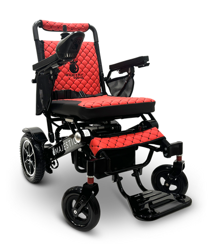 MAJESTIC IQ-7000 Auto Folding Remote Controlled Electric Wheelchair Black Red
