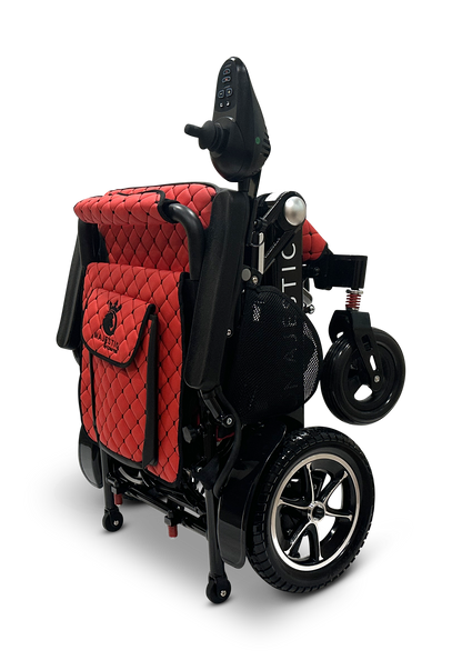 MAJESTIC IQ-7000 Auto Folding Remote Controlled Electric Wheelchair Black Red