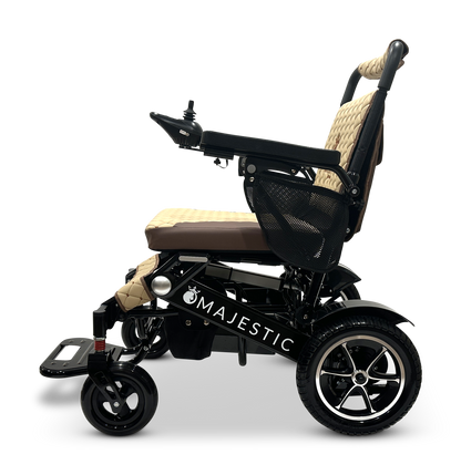MAJESTIC IQ-7000 Auto Folding Remote Controlled Electric Wheelchair Black Coffee