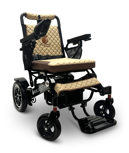 MAJESTIC IQ-7000 Auto Folding Remote Controlled Electric Wheelchair Black Coffee
