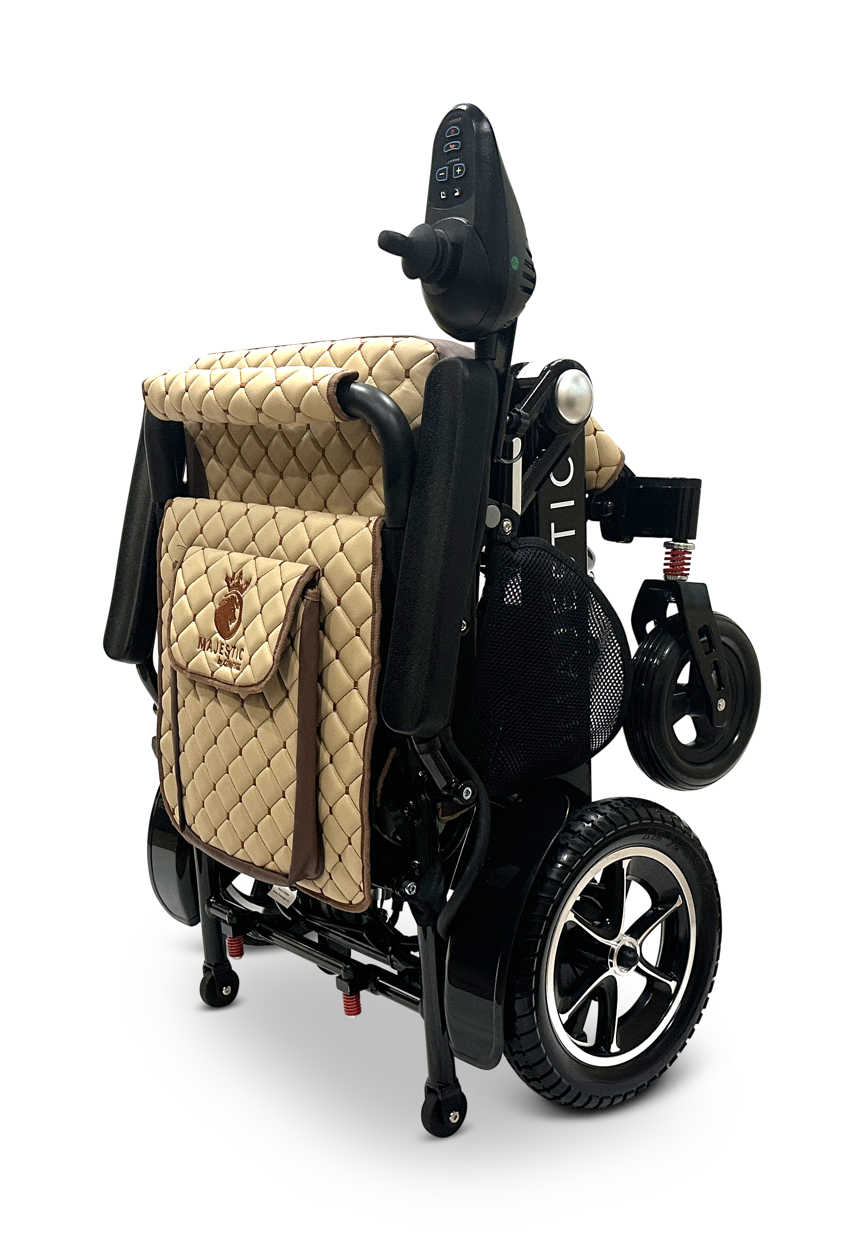 MAJESTIC IQ-7000 Auto Folding Remote Controlled Electric Wheelchair Black Coffee